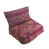 Moroccan pouf carpet with pillow