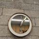 Vintage 1970s PVC and faux leather wall mirror