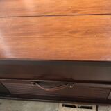 Wooden coffee table with interior niche