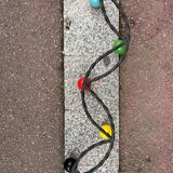 50s coat rack with five vintage balls