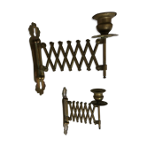 Pair of wall lamps, piano candle holders