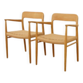 2 chaises de salle à manger Niels Otto Moller | Modèle 56 | Chêne | Rénovées