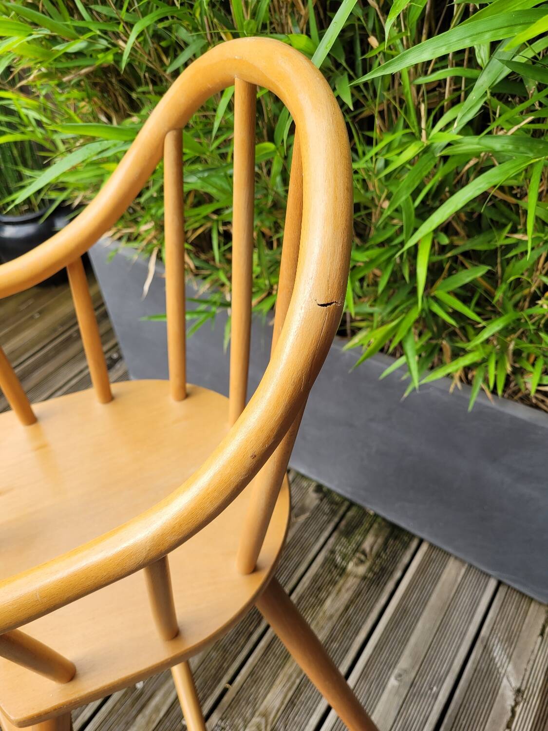 Ikea Gulliver high chair in curved beech