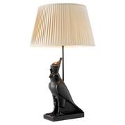 Horus model table lamp, patinated bronze