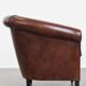Sheepskin Leather Club Chair with Black Piping