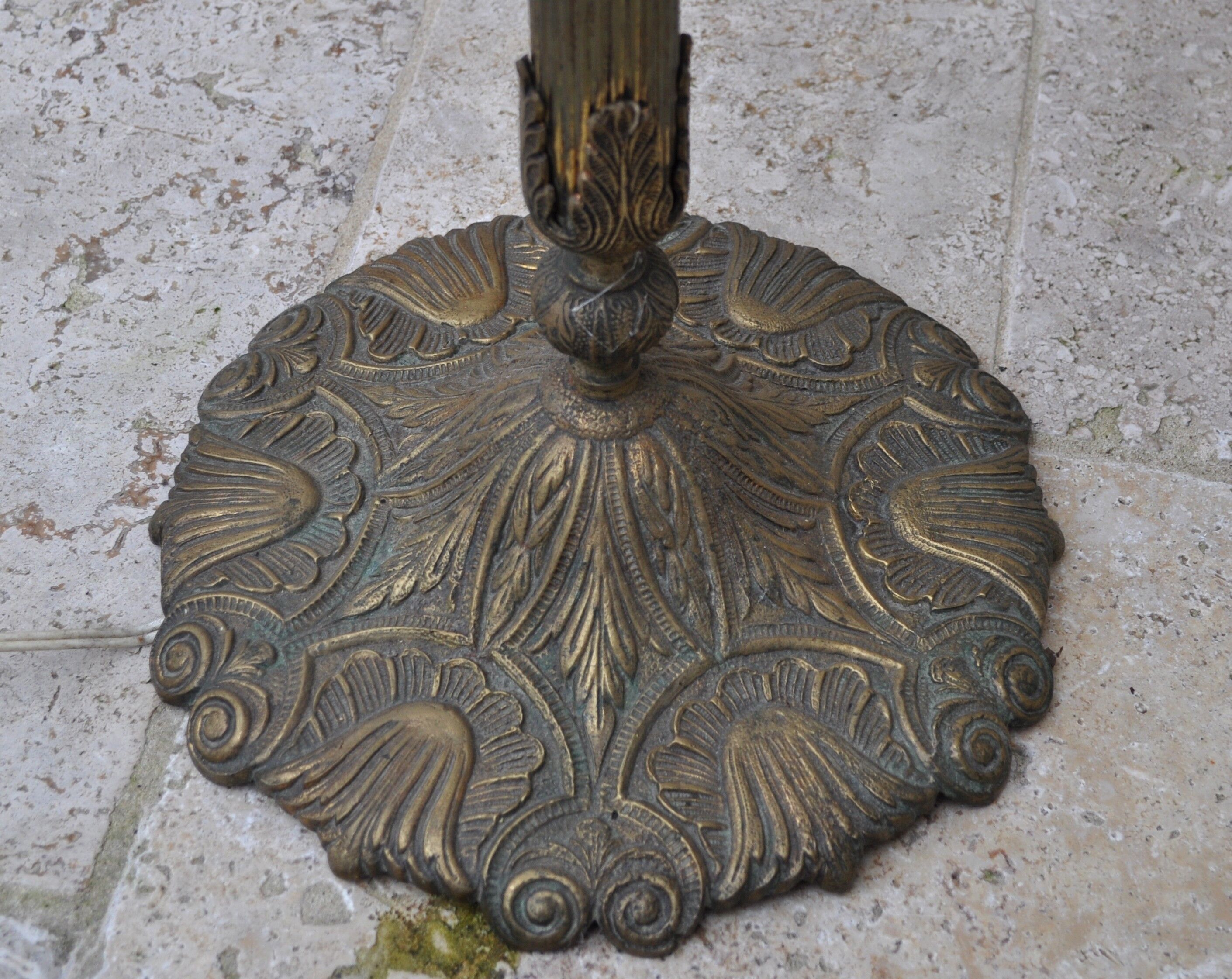 Floorlamp in brass 50s