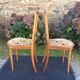 Snowshoe chairs (duo) upholstered louis XVI style of period 1920 in walnut.