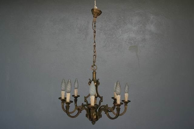 Chandelier bronze 8 branches