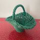 Green woven slip basket