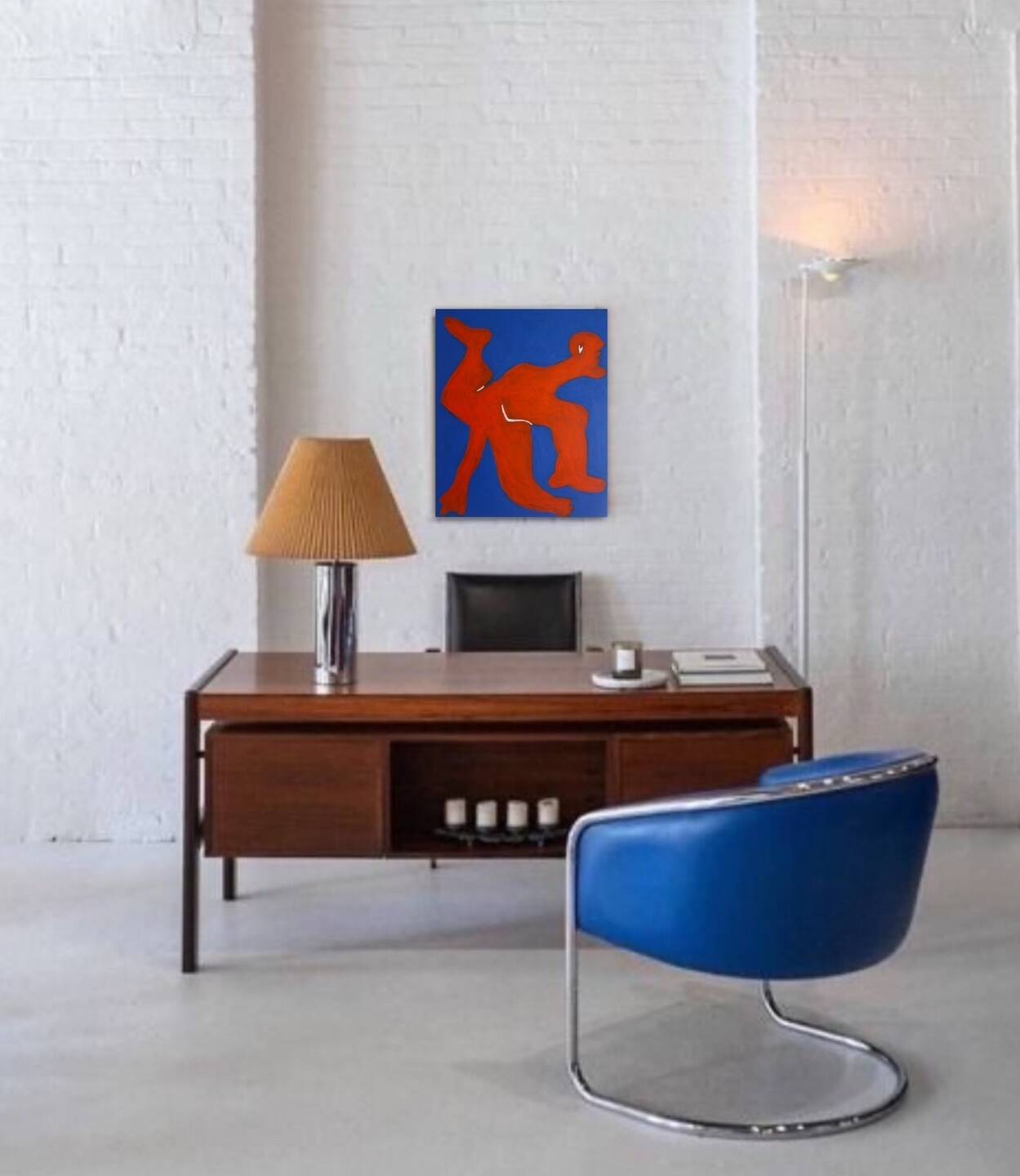 The Orange Man 55x45cm painting on stretched canvas by Bodasca