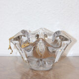 Ashtray / Pocket tray in crystal signed Art Vannes - Corolle model - V