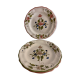 3 sweet pea plates, Samadet earthenware, 18th century