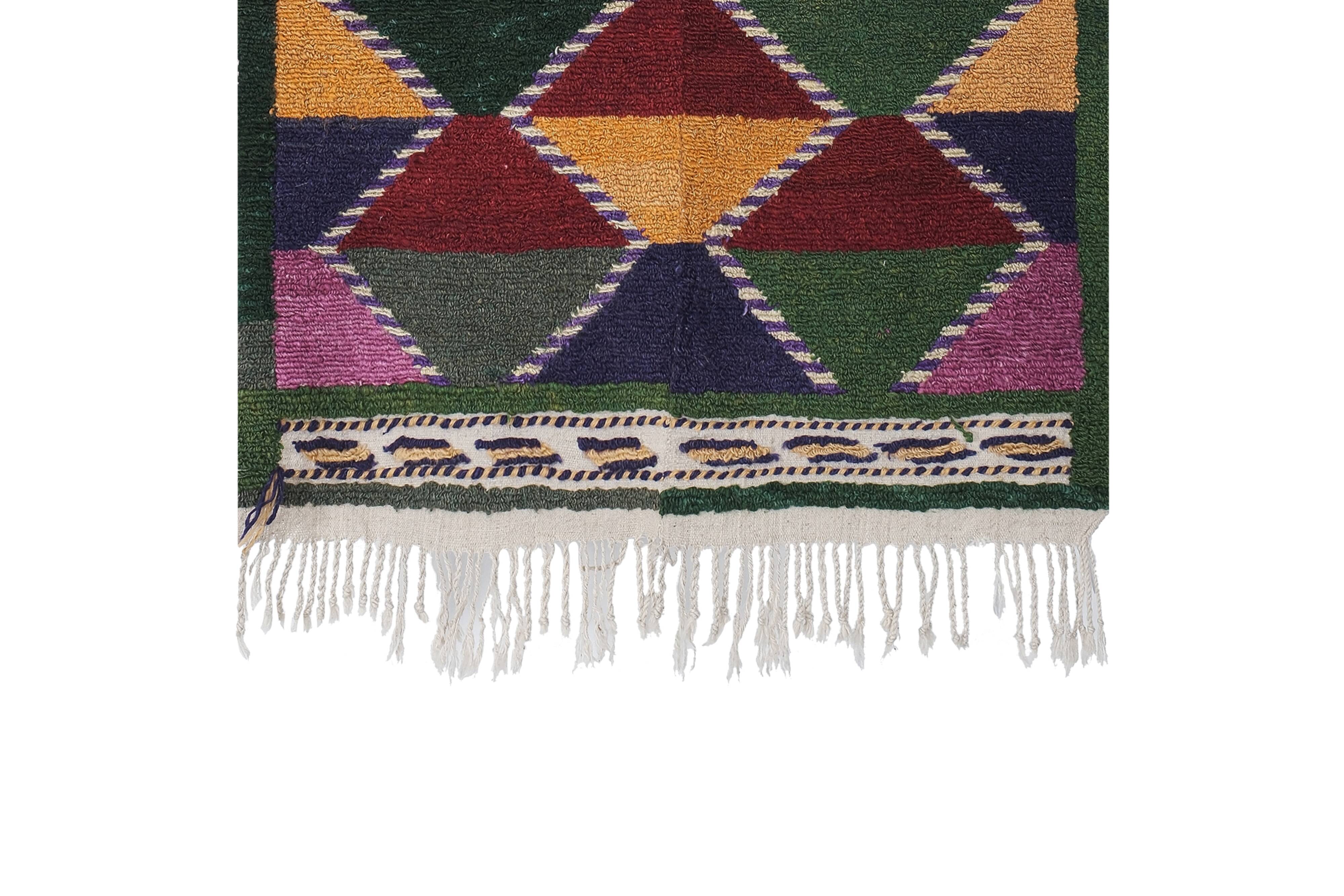 Vintage Turkish Oushak Rug Handwoven 108x150 cm