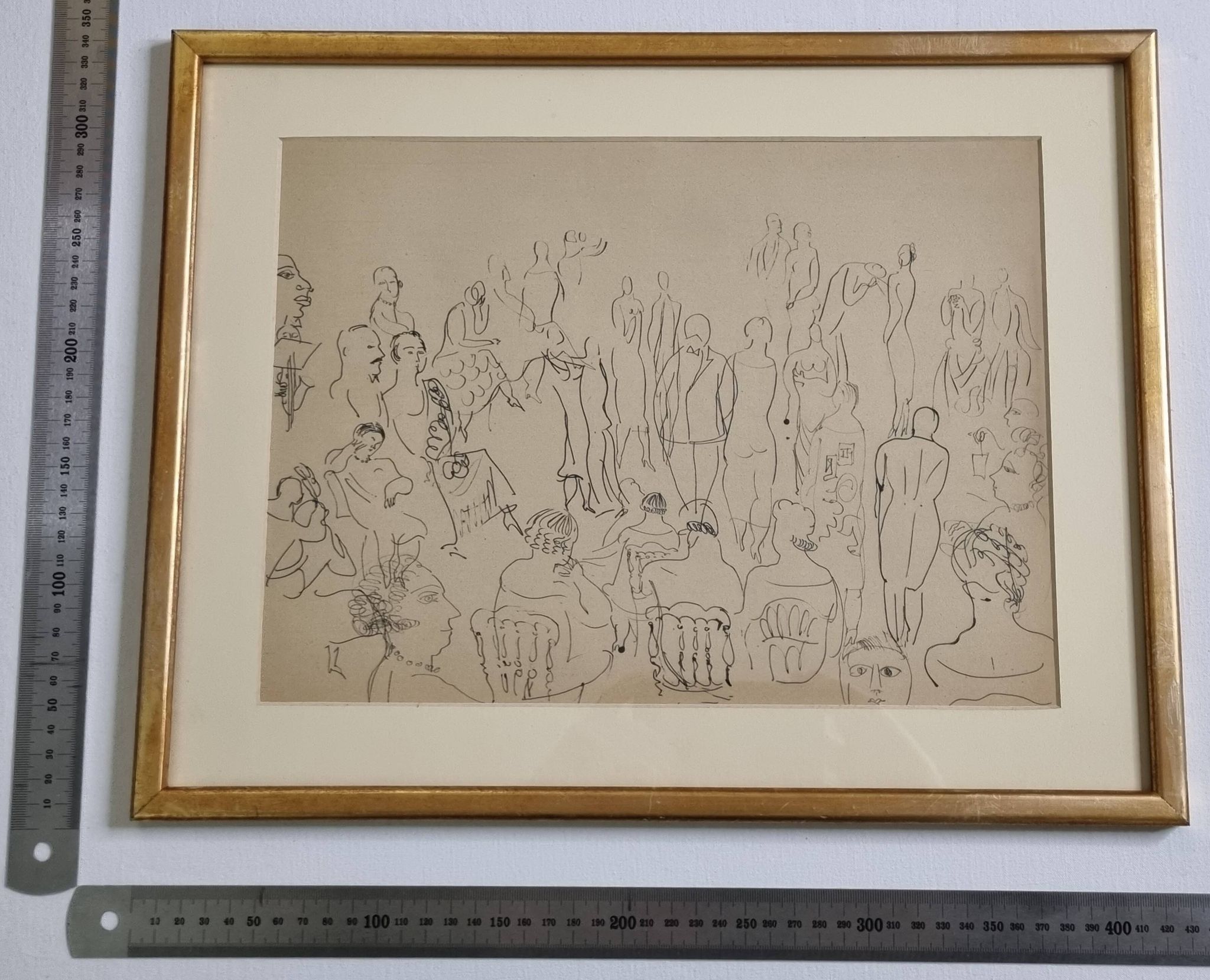 Heliogravure after Raoul Dufy – Fashion or Salon Scene (43 x 34 cm)