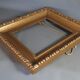Old frame stucco wood & gilded 40.5x35.5 cm, leaf 28.2x22.9 cm sb