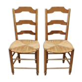 Pair of Vintage Mulched Chairs in Cherry