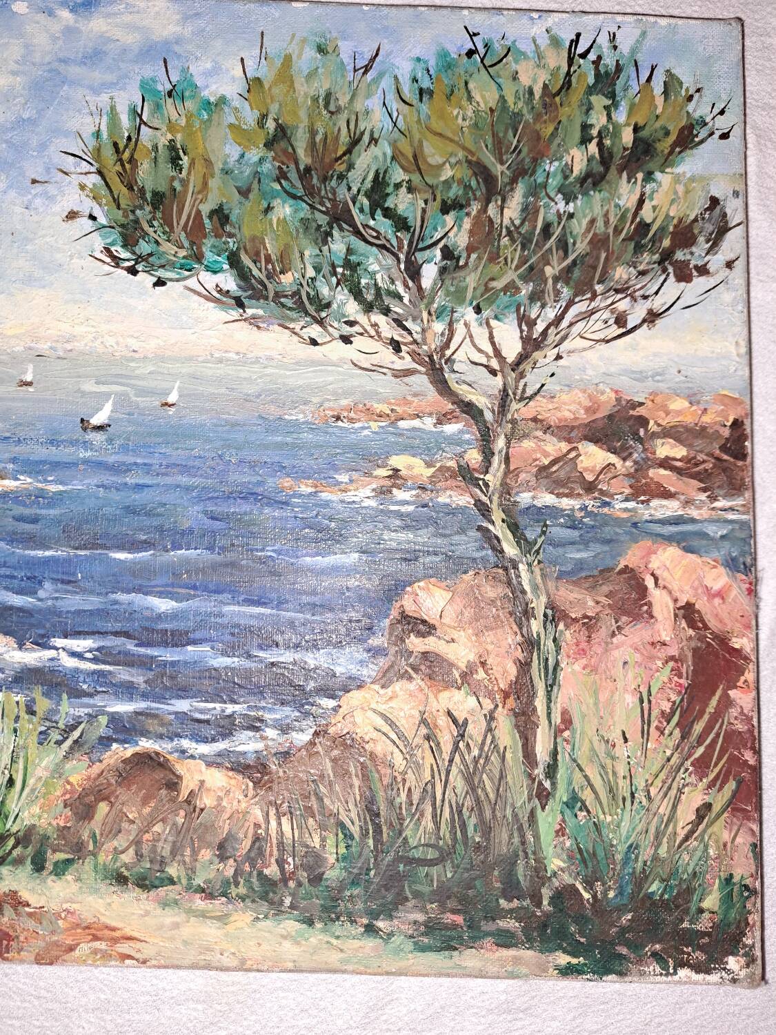 Painting, painting on canvas. Signed A.Gallois