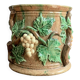 Large 19th century slip pot with vine decoration