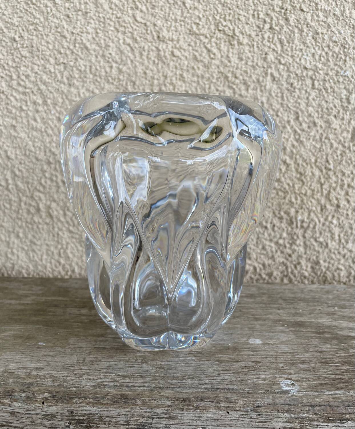 Val Saint Lambert: crystal vase stamped around 1960