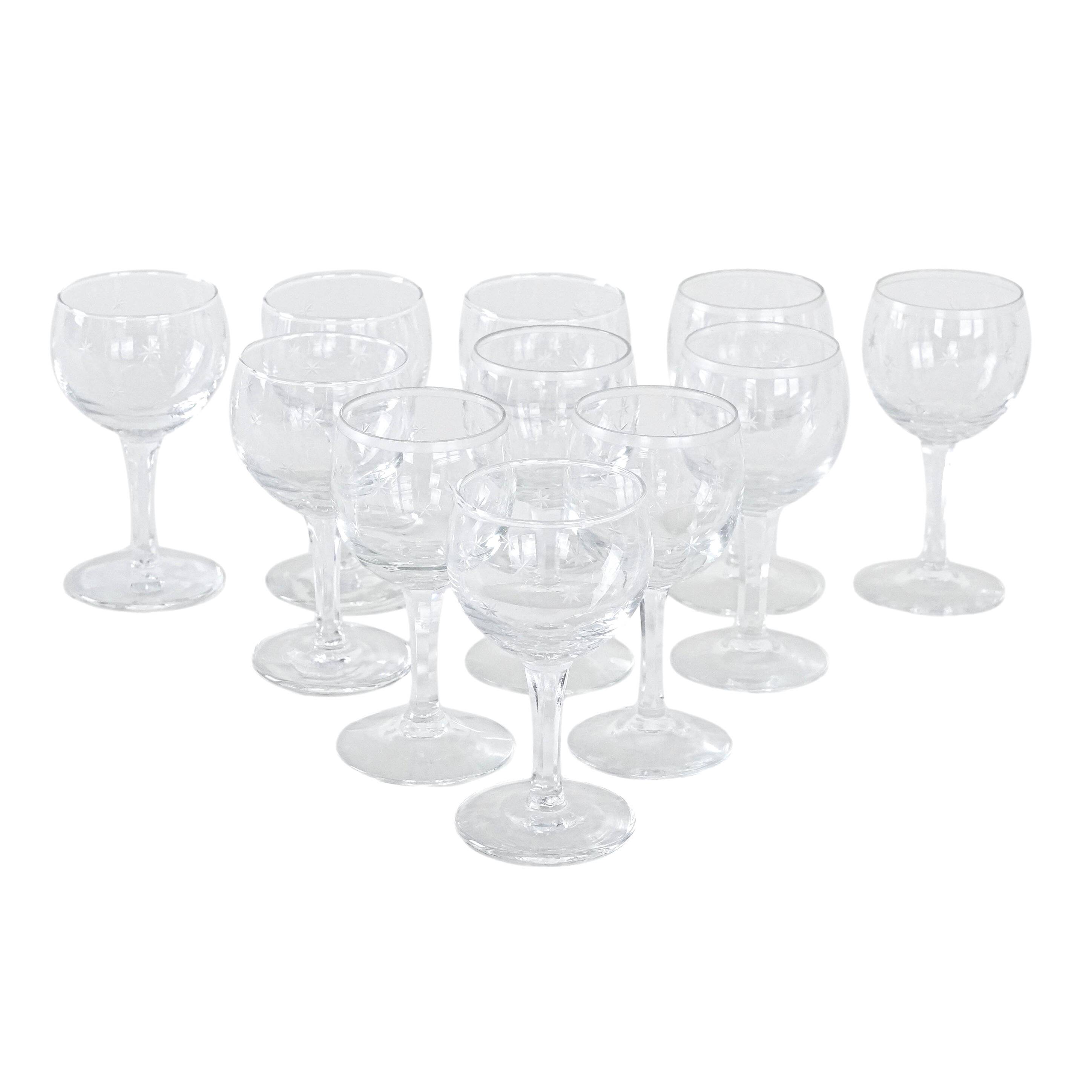 Set of wine glasses, Danish design, 1970s, manufactured in Denmark