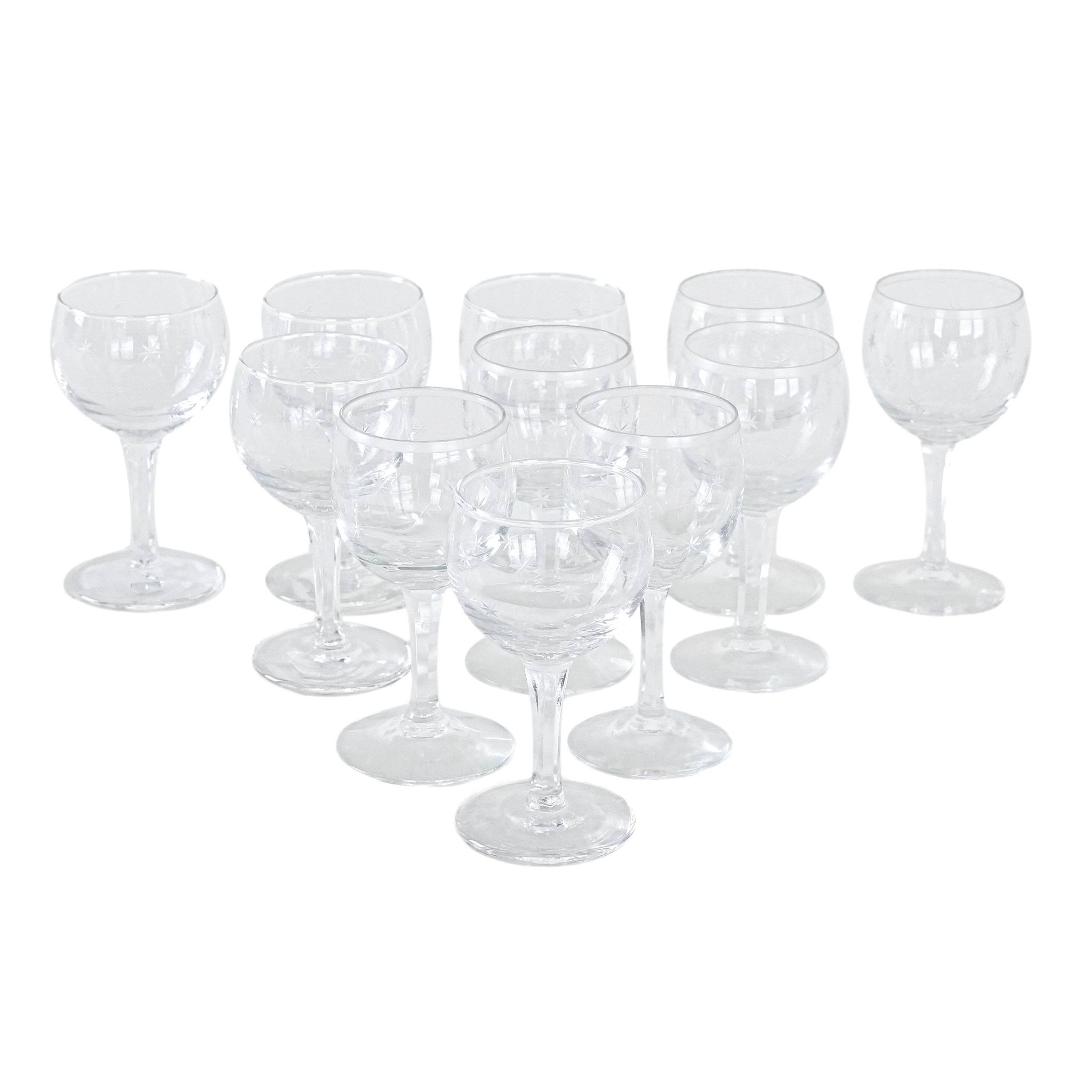 11 verres à vin danois, années 1970