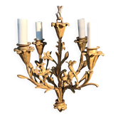 Lustre en bronze doré à 4 branches néoclassique, Circa 1940/1950.