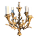 Lustre en bronze doré à 4 branches néoclassique, Circa 1940/1950.