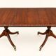 Large Extendable English Table Mahogany Regency Style Claw Feet Brass