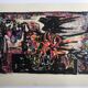 Yvette alde, flowers and birds, c 1950. lithograph signed in pencil