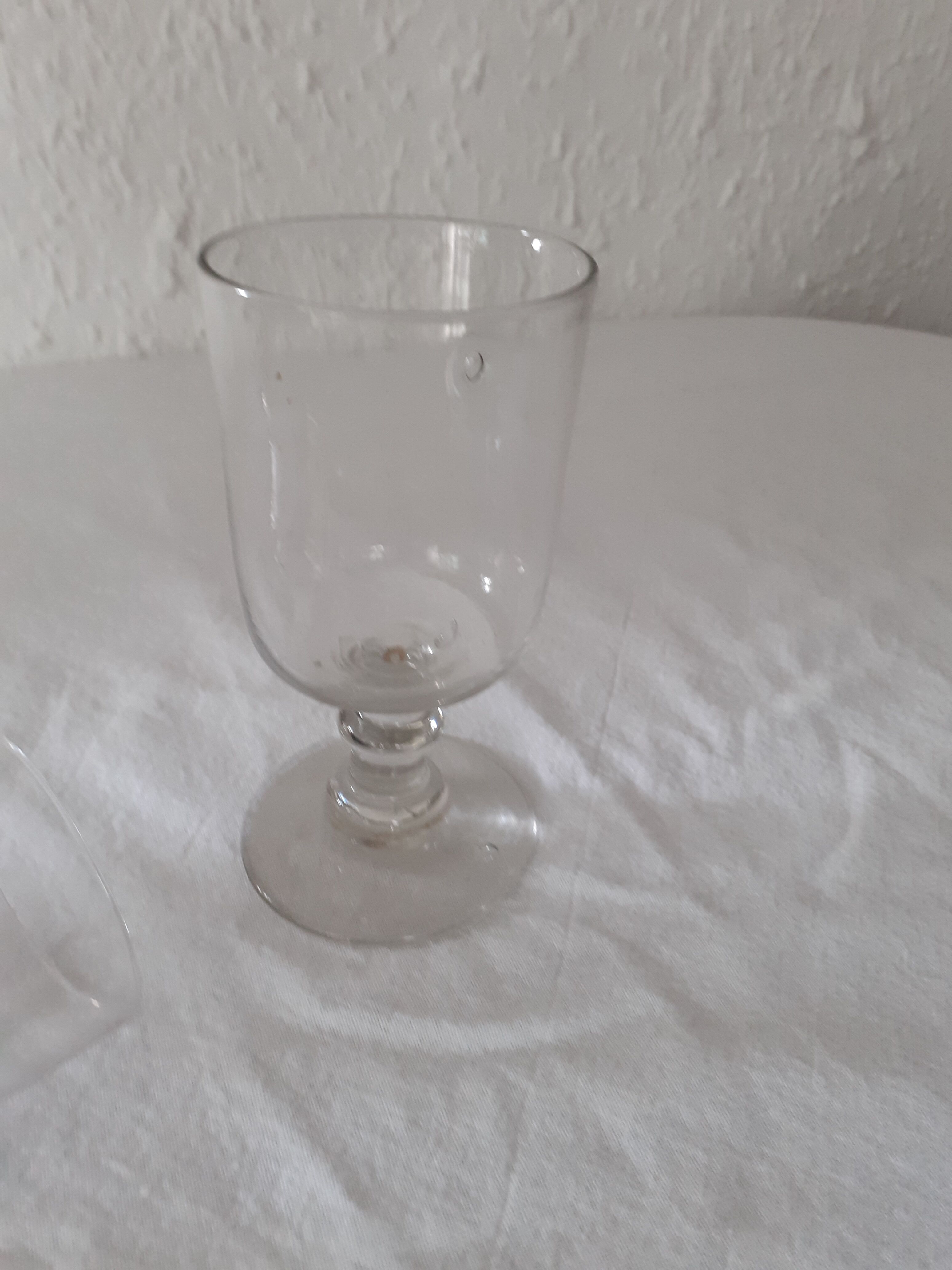 3 old bubbled glasses large model early XXth