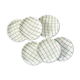 Set of 6 flat plates Salins, Yves pattern, vintage French