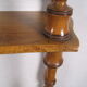 Napoleon III wall shelf in asian bamboo-style blond wood with 3 XIX trays