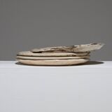 SET OF 4 GLAZED CERAMIC BREAKFAST PLATES