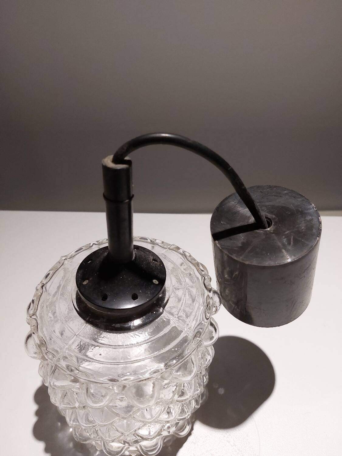 Vintage textured glass chandelier