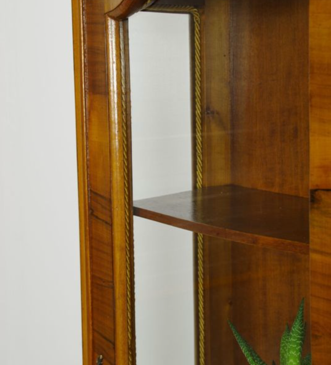 Vintage walnut wood showcase
