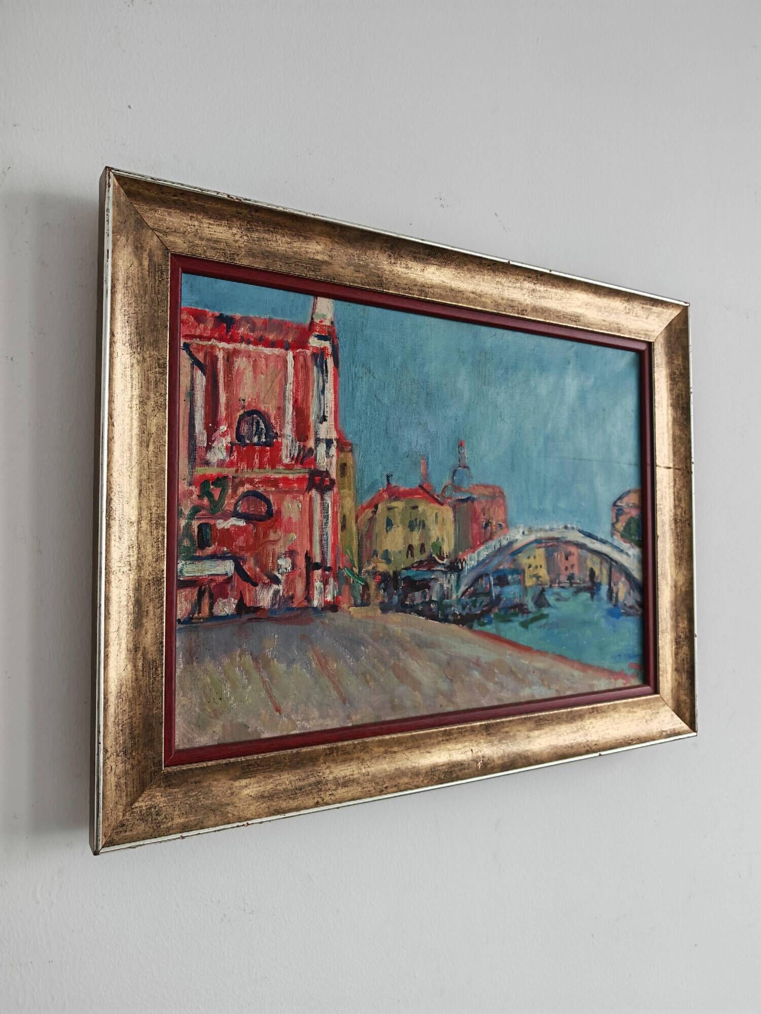 Impressionist painting "Venice", oil on canvas by Olga Milunovic.