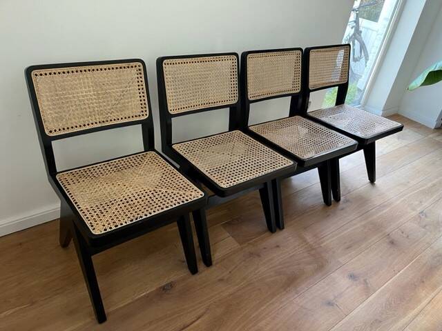 rattan and wood bistro chair