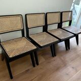 rattan and wood bistro chair