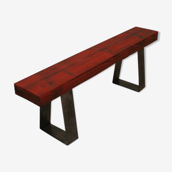 Wood and metal bench