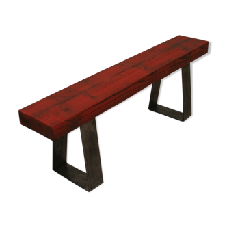 Banc bois et métal