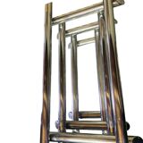 Willy Rizzo table 1970 chrome metal and glass