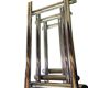 Willy Rizzo table 1970 chrome metal and glass
