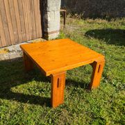 Solid pine coffee table, 1970s
