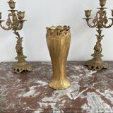 Antique, Gallia vase, Art Nouveau, French goldsmith Christofle, stamped, décor 4780, gilded