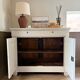 Buffet haut en bois peint - greige