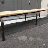 Former vintage mullca school bench. tubular pedestal