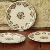Lot de 3 assiettes moustiers olerys