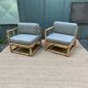 Paire de fauteuils en rotin vintage