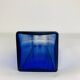 Blue glass vase in Sommerso Murano style, vintage