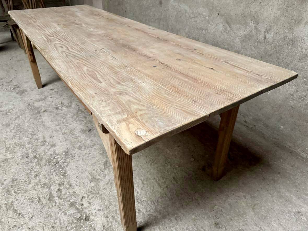 Large farm table solid wood draper table Length 240 cm